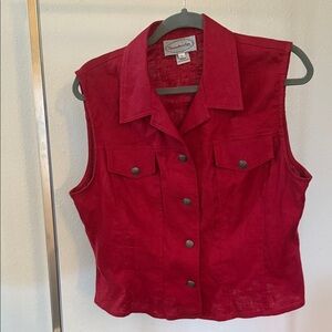 Cherokee Women's Red Sleeveless Top